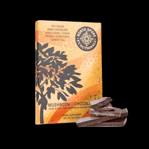 Functional 5 Mushroom Blend 70% Dark Chocolate Bar